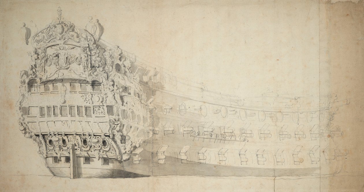 Royal Sovereign by Willem van de the Elder Velde