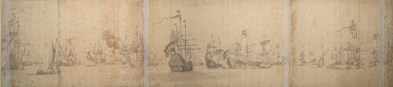 The Dutch Fleet off the Coast of Holland November 1664 by Willem van de the Elder Velde