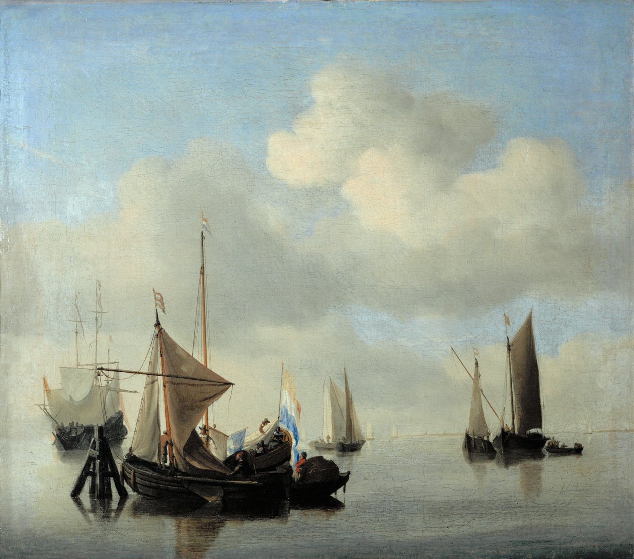 Calm Sea by Willem van de the Younger Velde