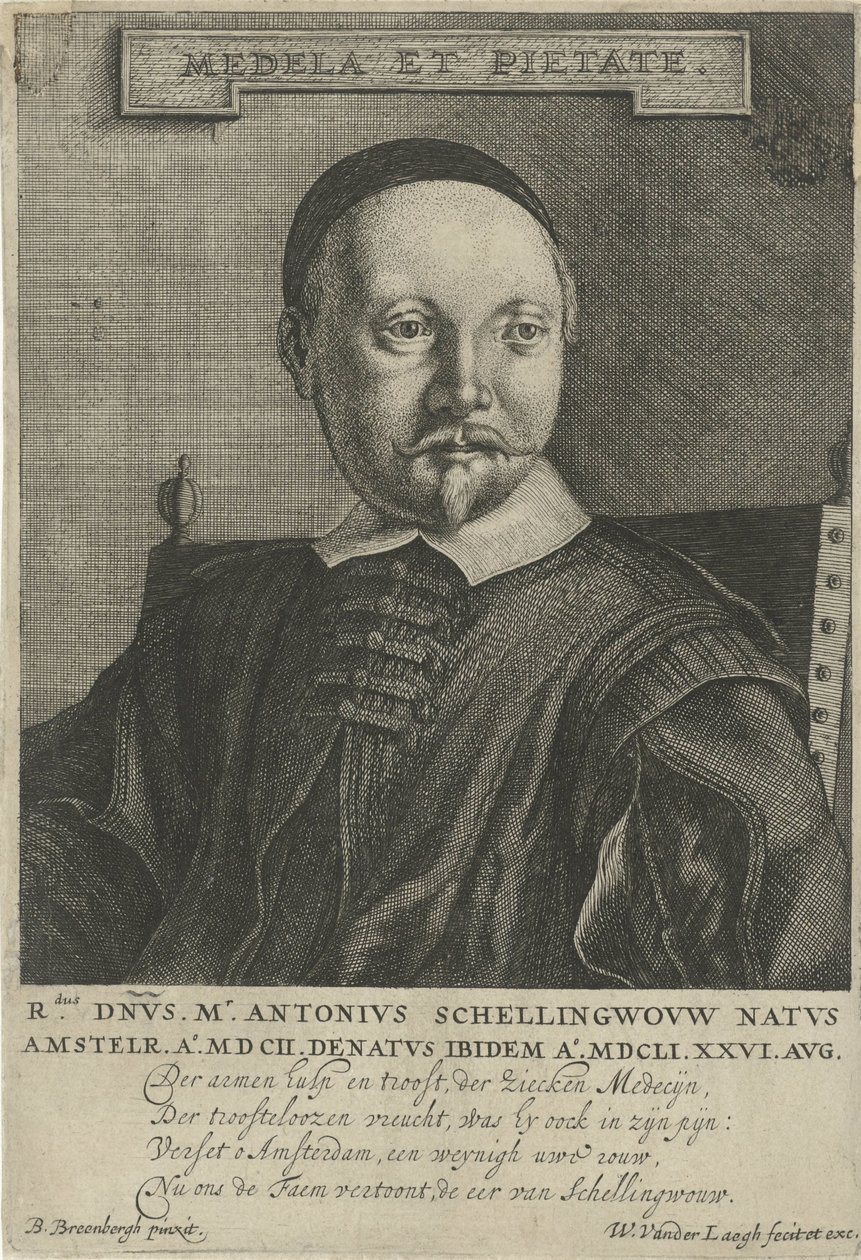 Portrait of Antonius Schellingwou by Willem van der Laegh