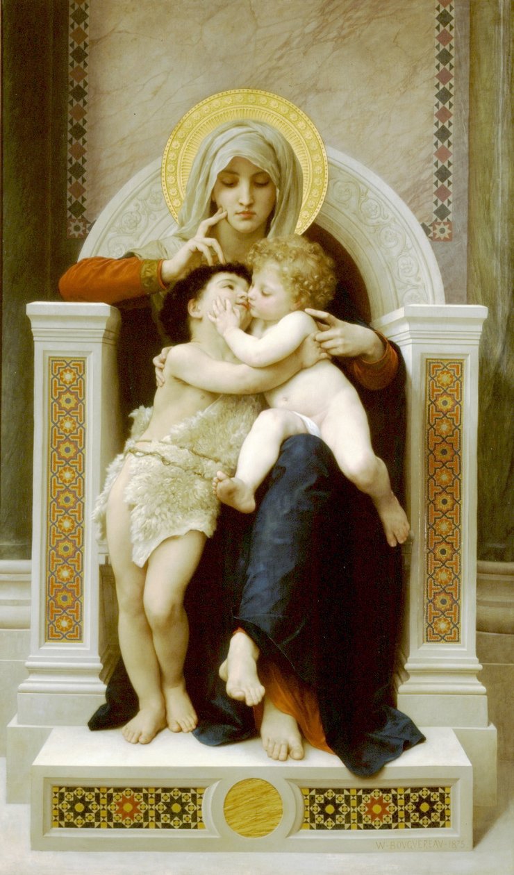 The Virgin, Jesus and Saint John the Baptist by William Adolphe Bouguereau
