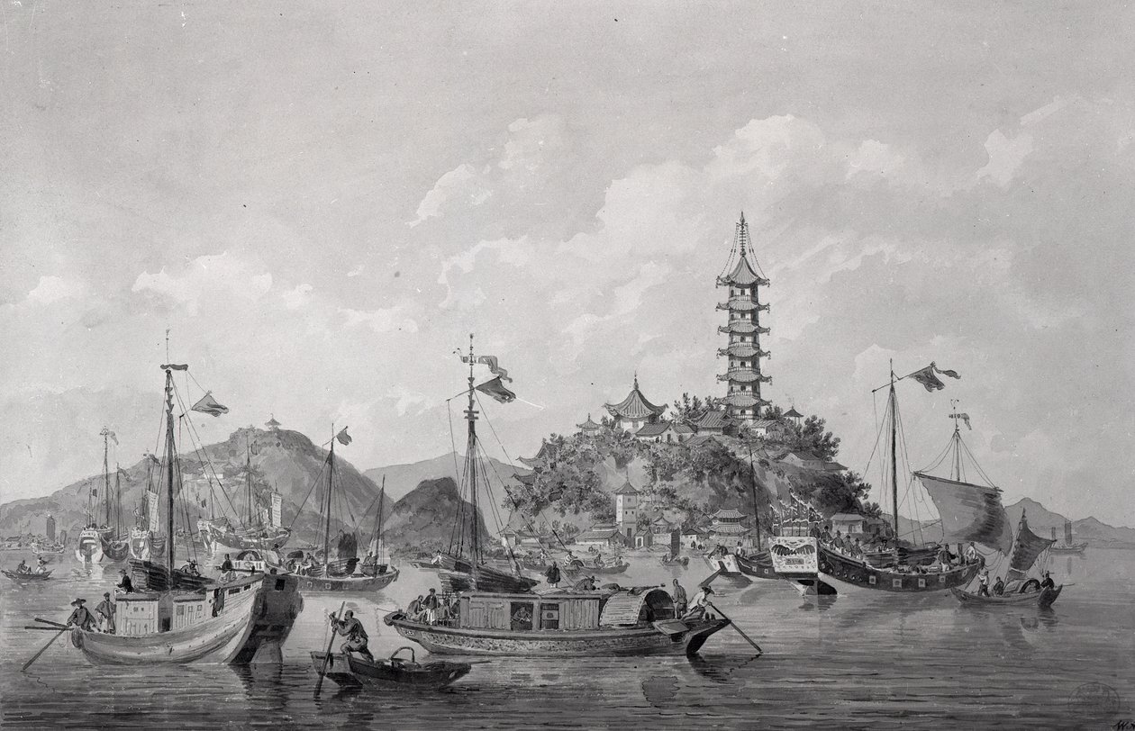 View of Golden Mountain Island in the Blue River, China, c.1794 by William Alexander