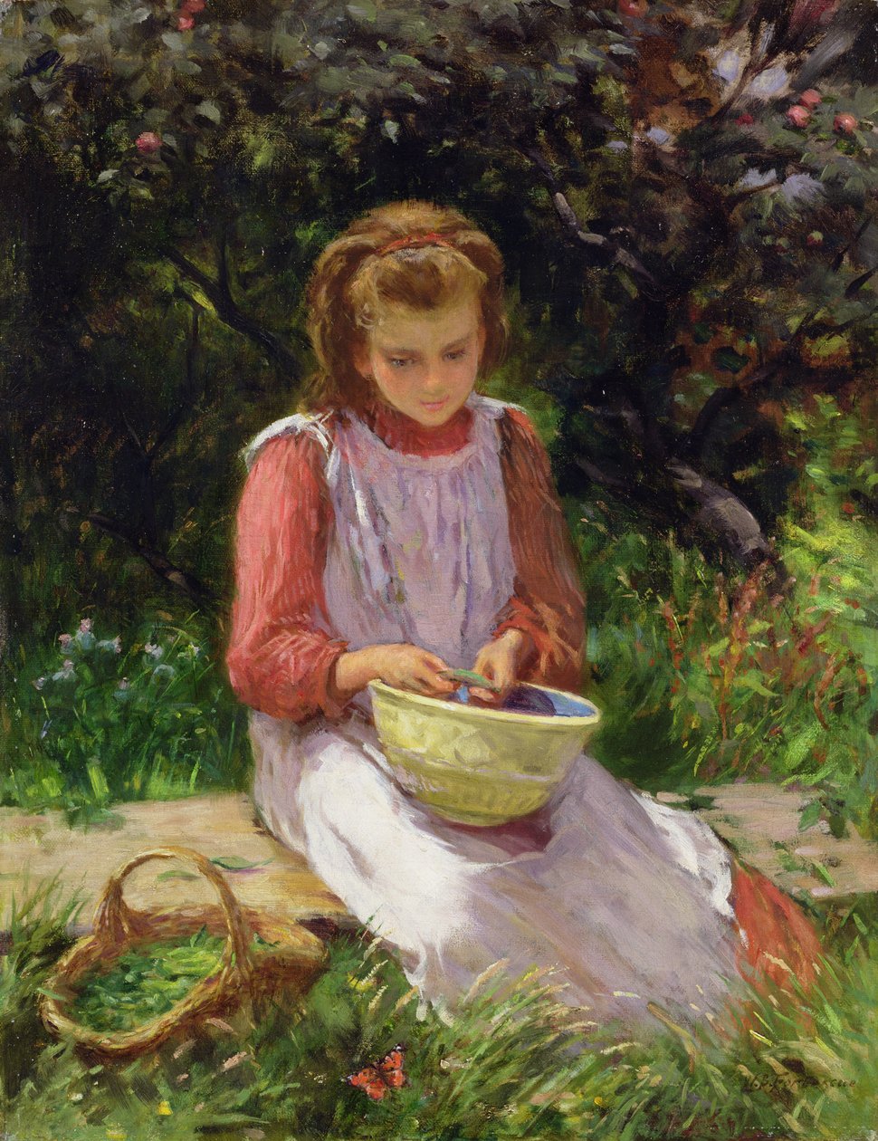 Shelling Peas by William Banks Fortescue