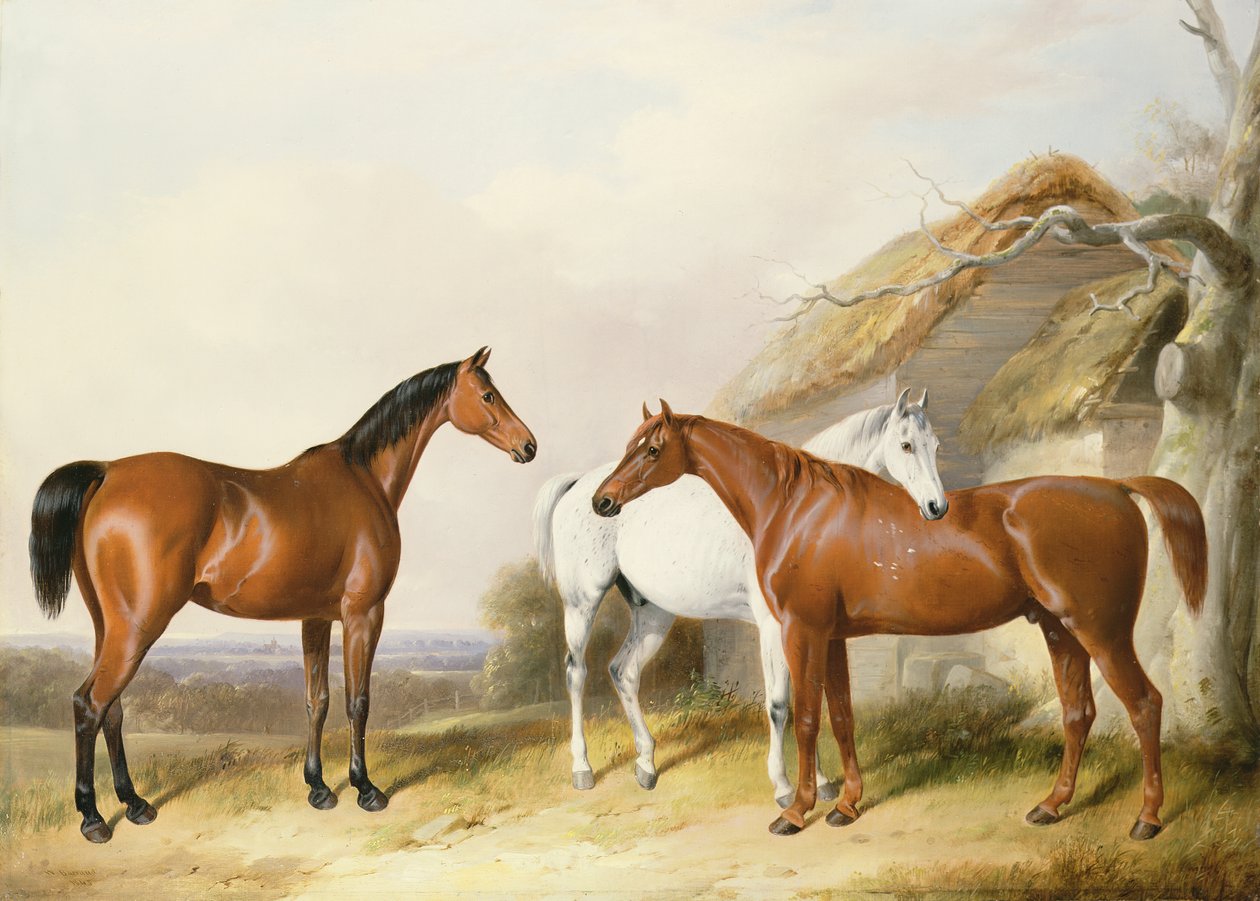 Outside the Stable, 1845 by William Barraud