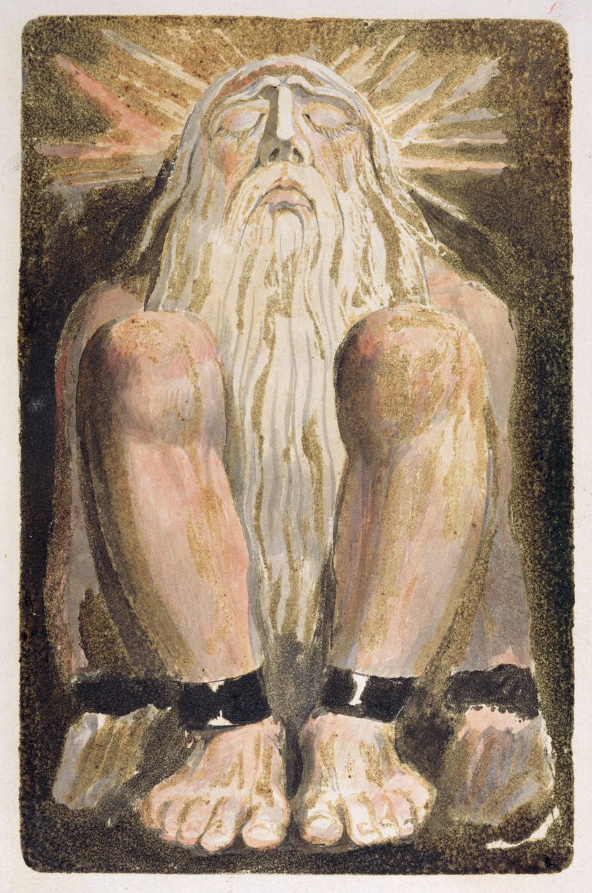 A naked man with a long, white beard, plate 3 from 