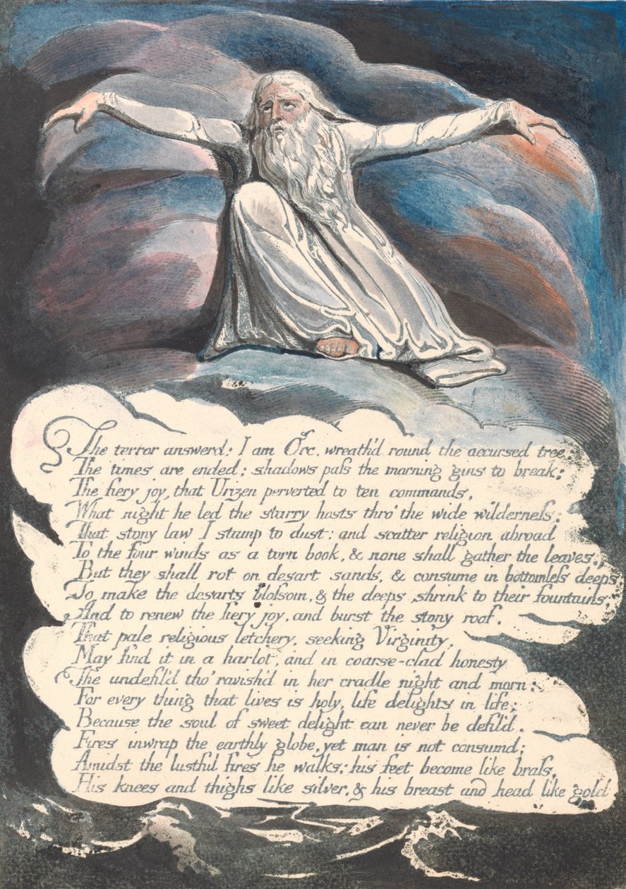 America. A Prophecy, Plate 10 by William Blake