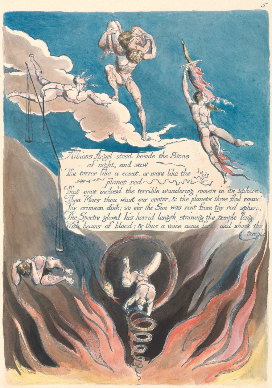 America. A Prophecy, Plate 7 by William Blake