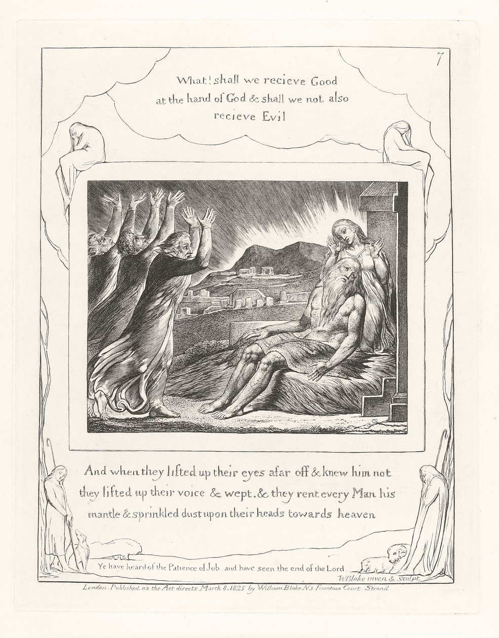 And when they lifted up their eyes afar off, 1825 by William Blake