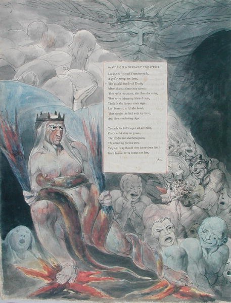 Design 20 for Ode on a Distant Prospect of Eton College from The Poems of Thomas Gray, Published 177-98 by William Blake