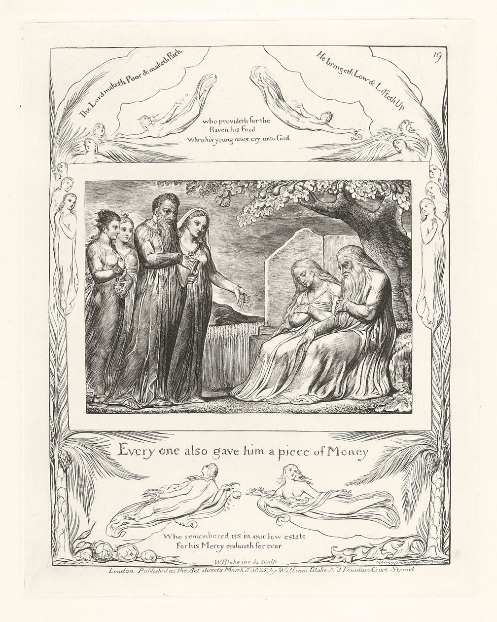 Every One Also Gave Him a Piece of Money, 1825 by William Blake