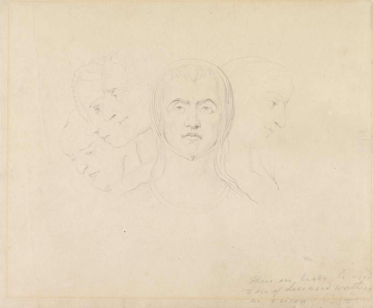Five Visionary Heads of Women by William Blake