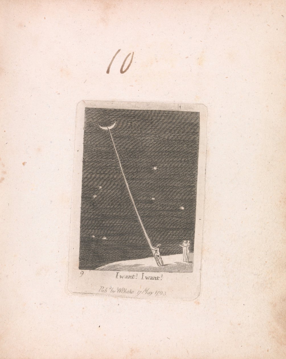 For Children. The Gates of Paradise, Plate 11, I want! I want! by William Blake