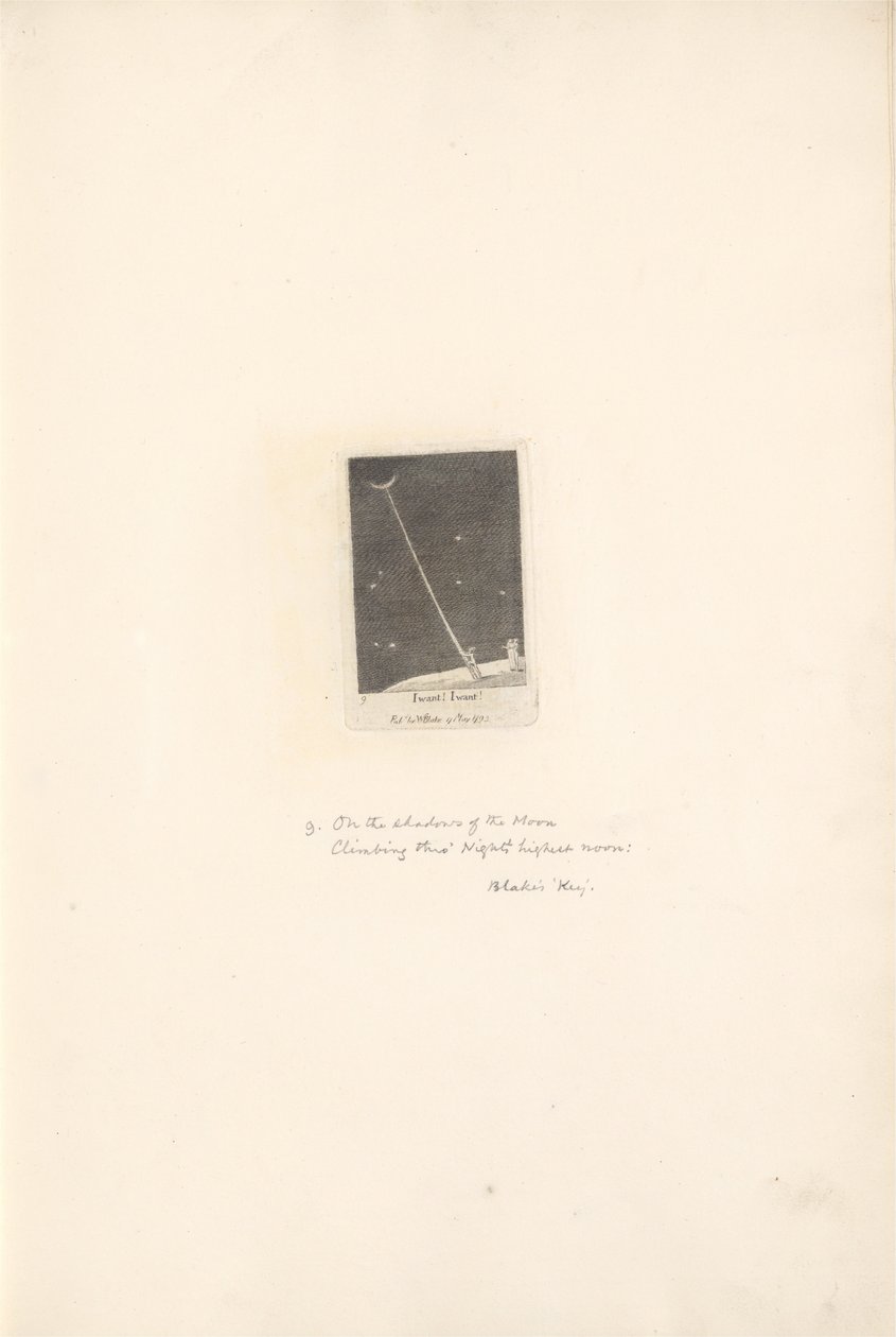For the Sexes. The Gates of Paradise, Plate 11, I want! I want! by William Blake