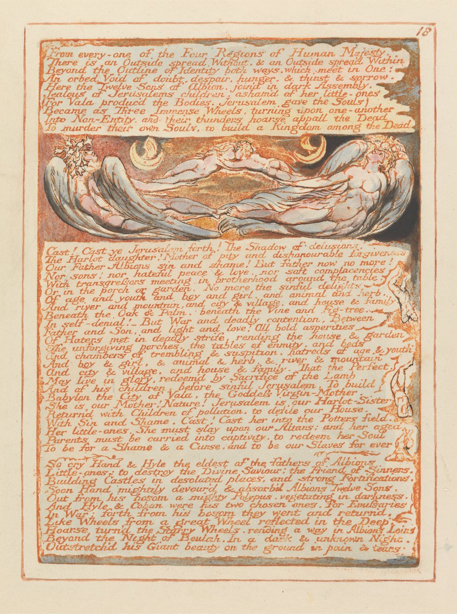 From Every One of the Four Regions..., Plate 18 from Jerusalem, 1804-20 by William Blake