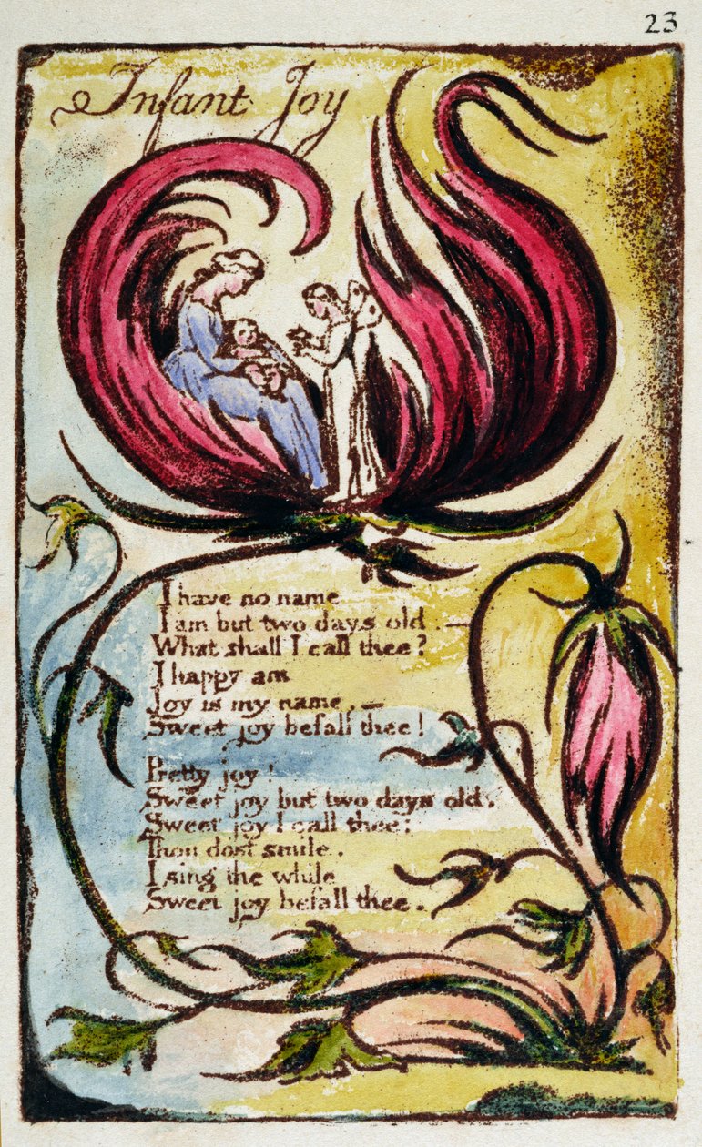 Infant Joy, plate 23 from Songs of Innocence and of Experience [Bentley 25] by William Blake