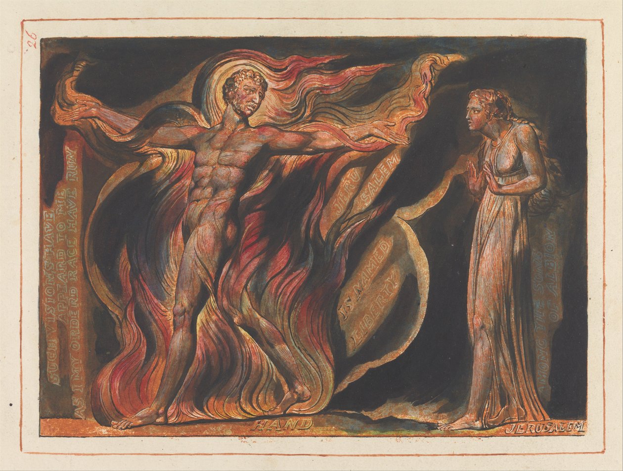 Jerusalem, Plate 26, Such Visions Have by William Blake
