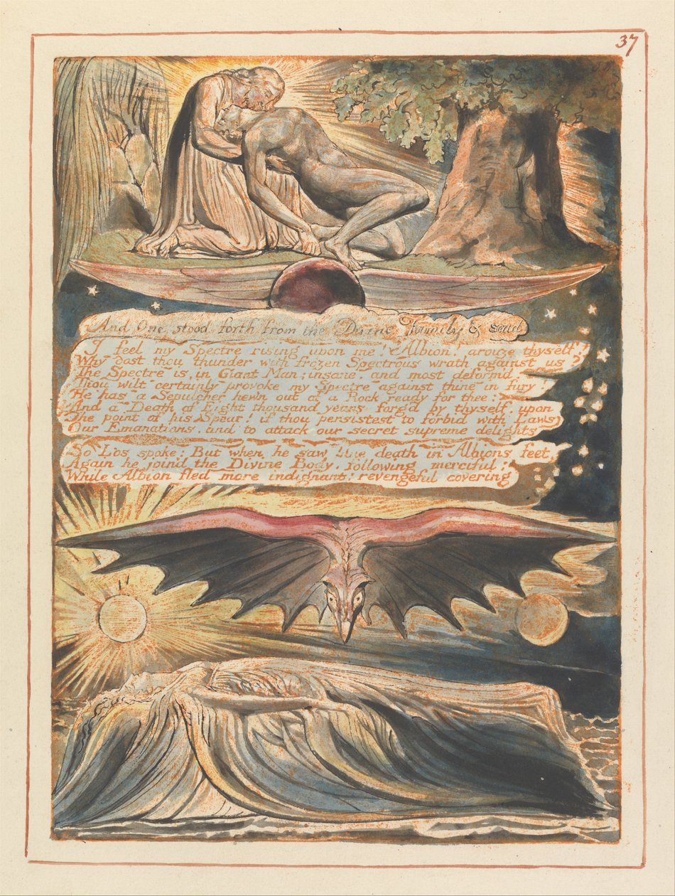 Jerusalem, Plate 37, And One stood forth by William Blake