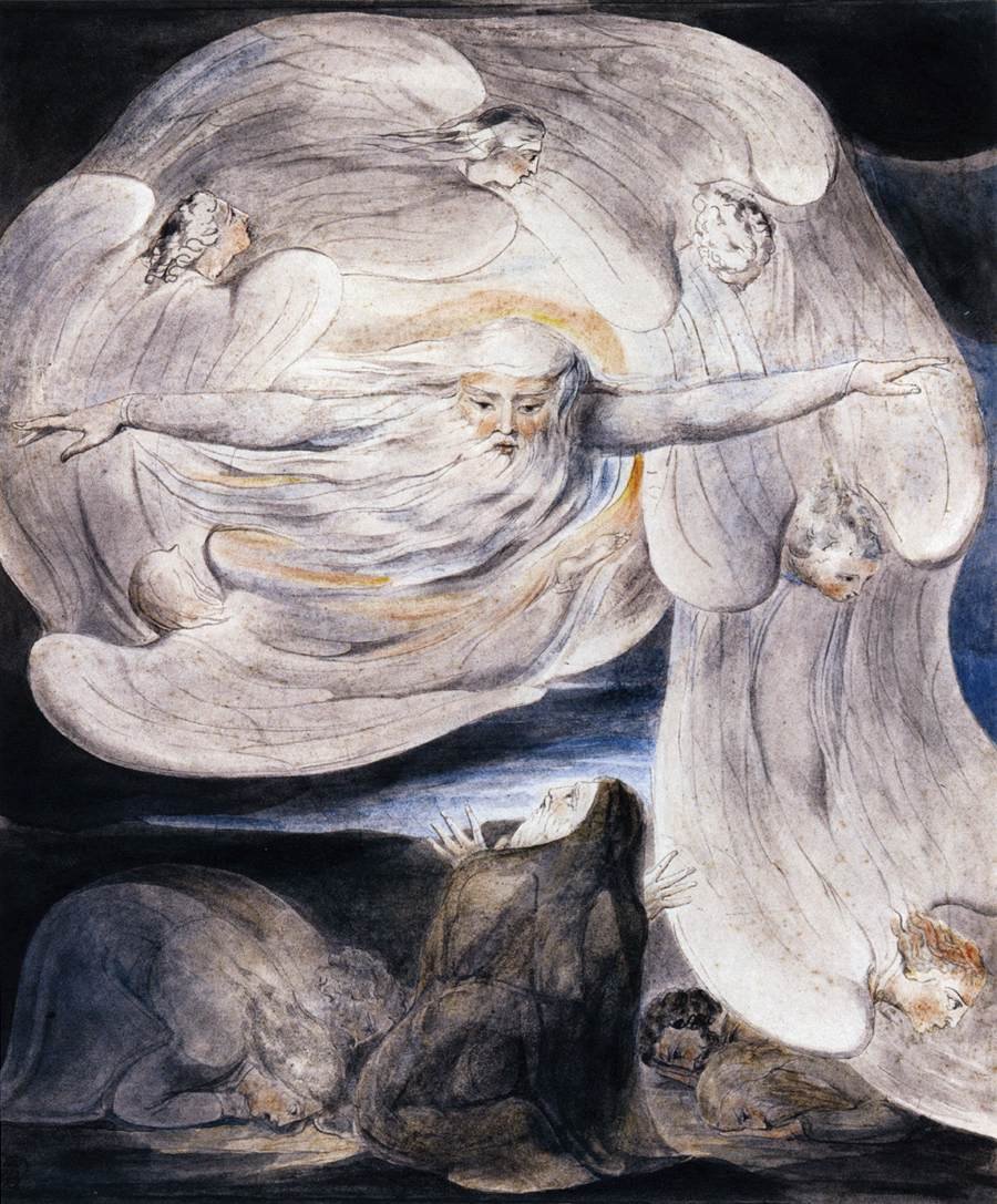 Job Confessing His Presumption to God Who Answers from the Whirlwind by William Blake