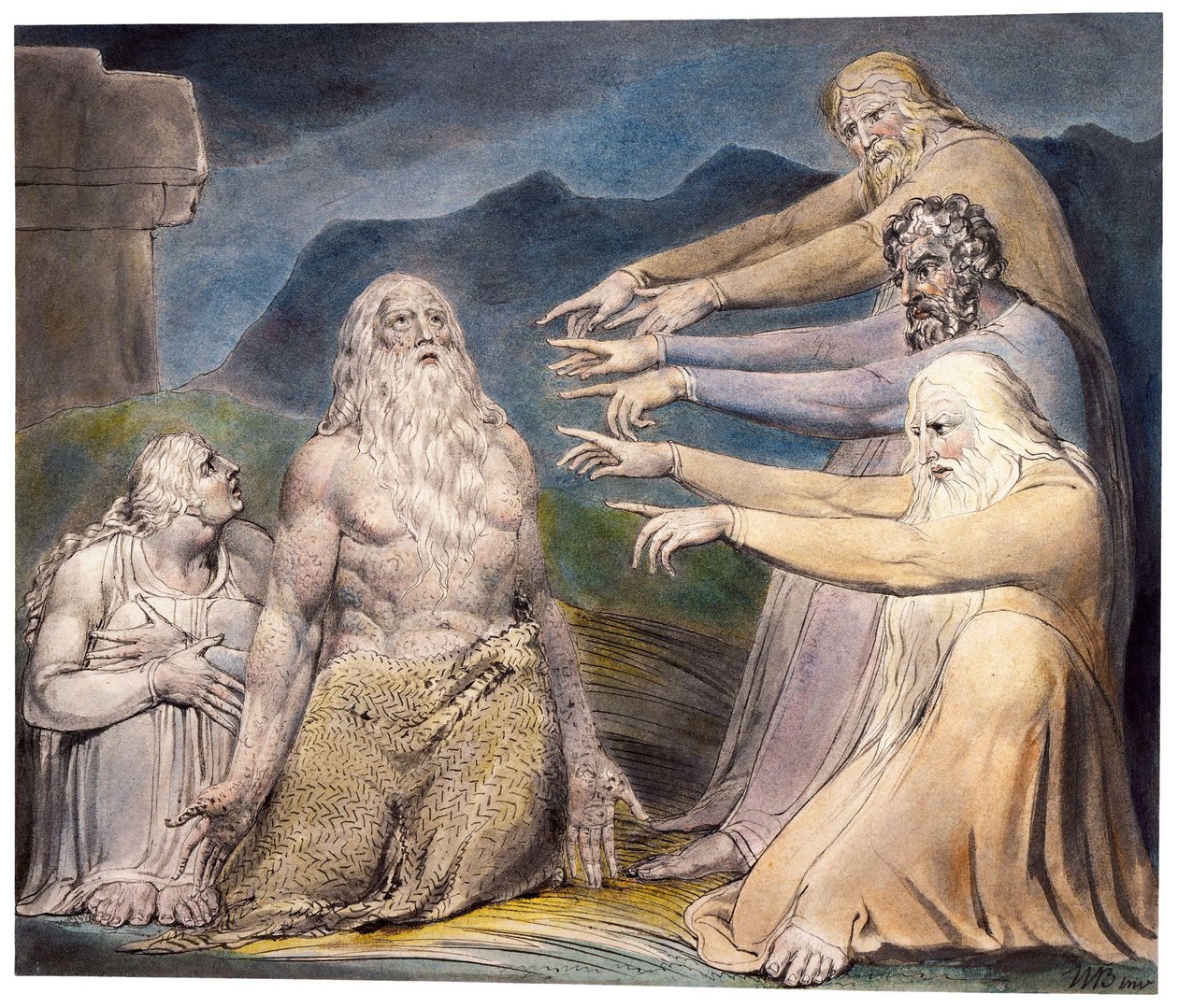 Job Rebuked by His Friends by William Blake