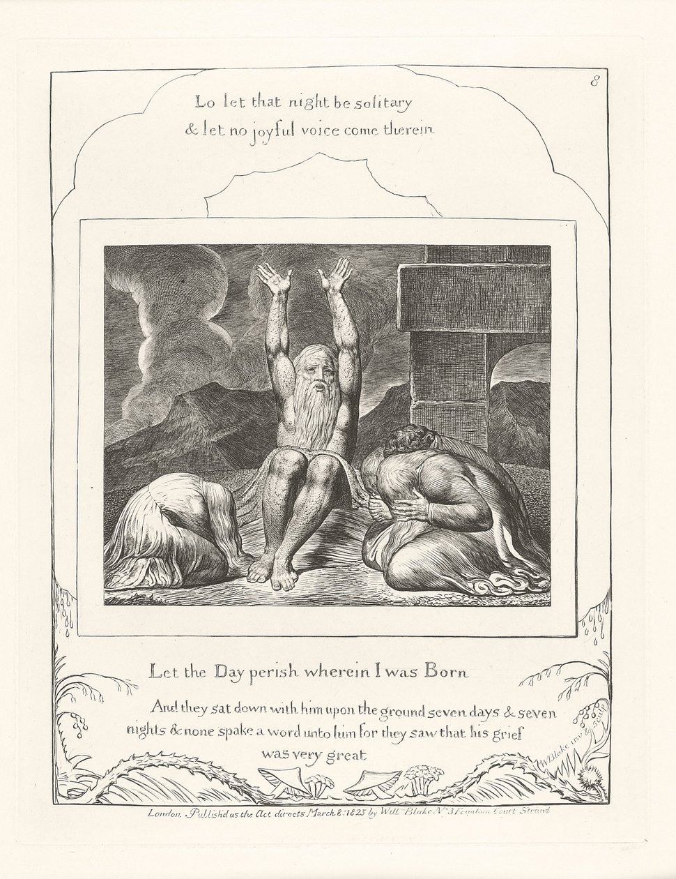 Let the Day perish wherein I was Born, 1825 by William Blake
