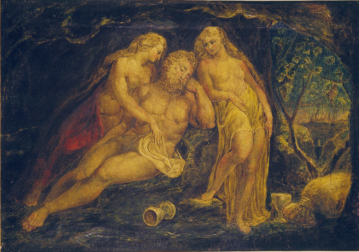 Lot and His Daughters by William Blake