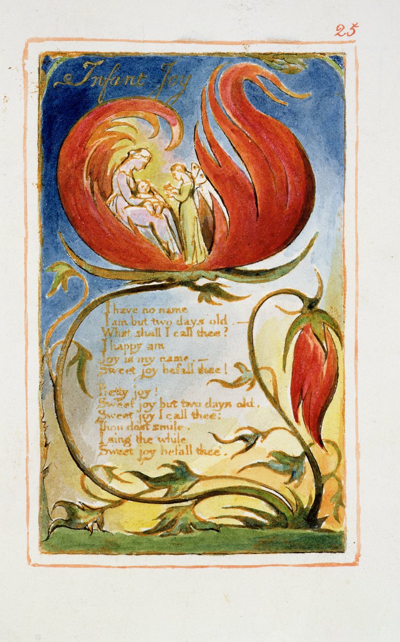 Infant Joy: plate 25 from Songs of Innocence and of Experience by William Blake