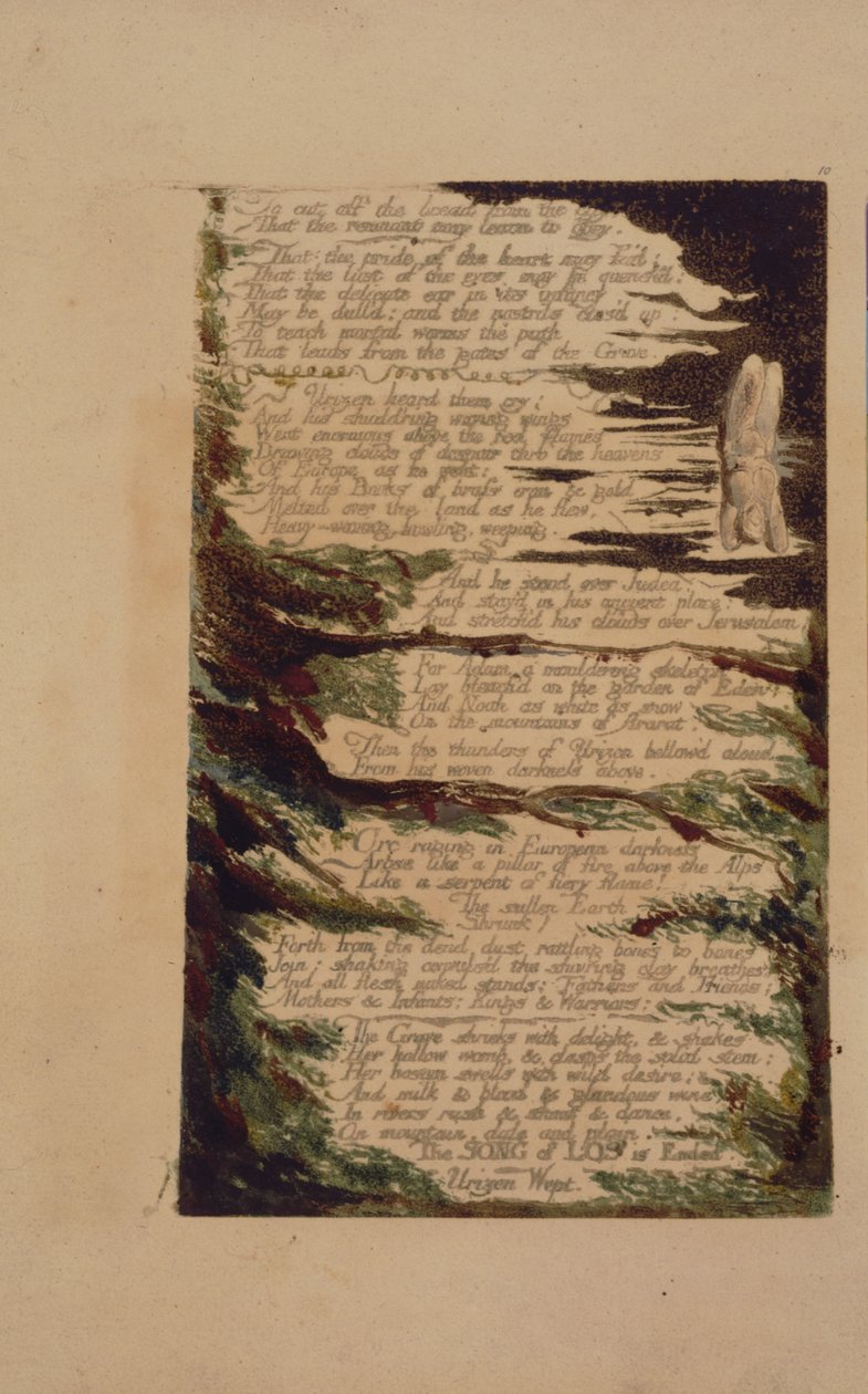 Plate 7 from The Song of Los, copy B, in the collection of the Library of Congress by William Blake