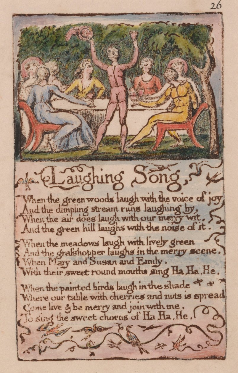 Songs of Innocence and of Experience, Plate 26, Laughing Song (Bentley 15) by William Blake