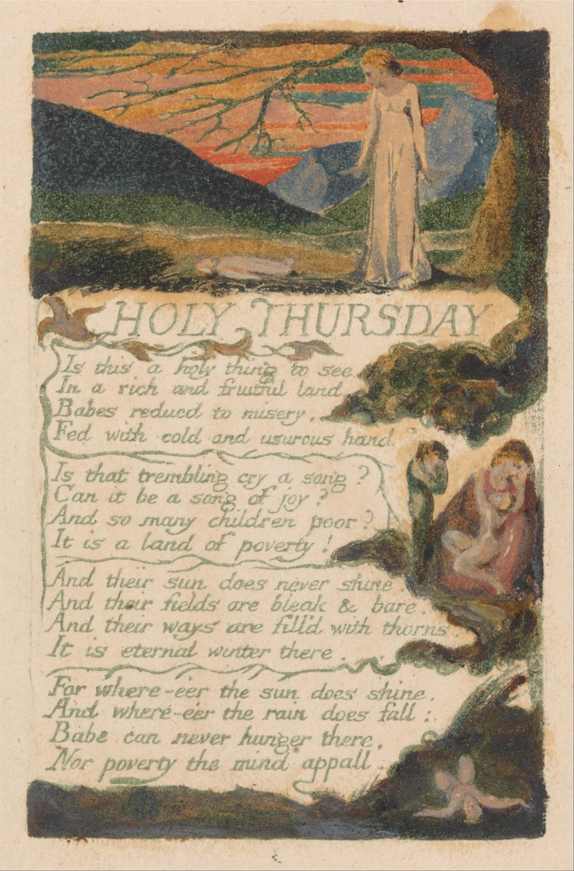 Songs of Innocence and of Experience, Plate 38, Holy Thursday (Bentley 33) by William Blake
