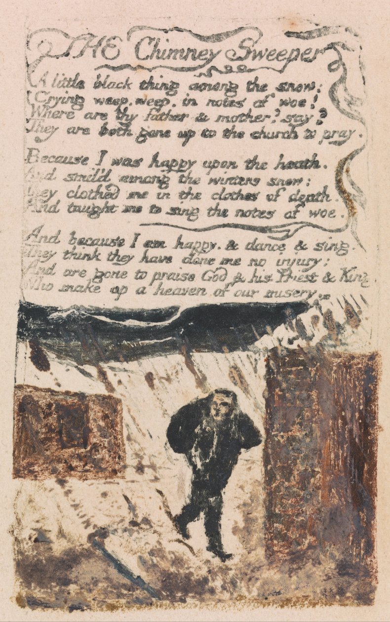 Songs of Innocence and of Experience, Plate 45, The Chimney Sweeper (Bentley 37) by William Blake