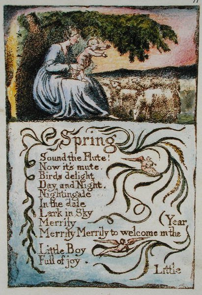 Spring, illustration from Songs of Innocence and of Experience (Bentley Copy L) by William Blake