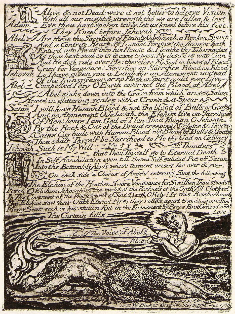 The Ghost of Abel, page 2 by William Blake