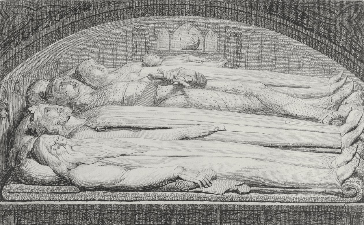 The King, Counsellor, Warrior, Mother and Child in the Tomb, illustration from 