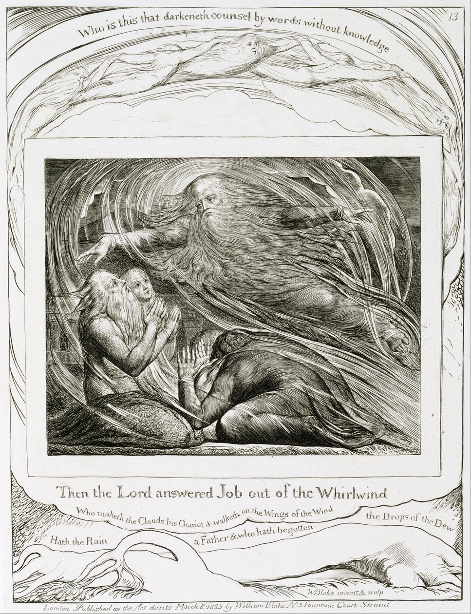 The Lord Answering Job out of the Whirlwind by William Blake