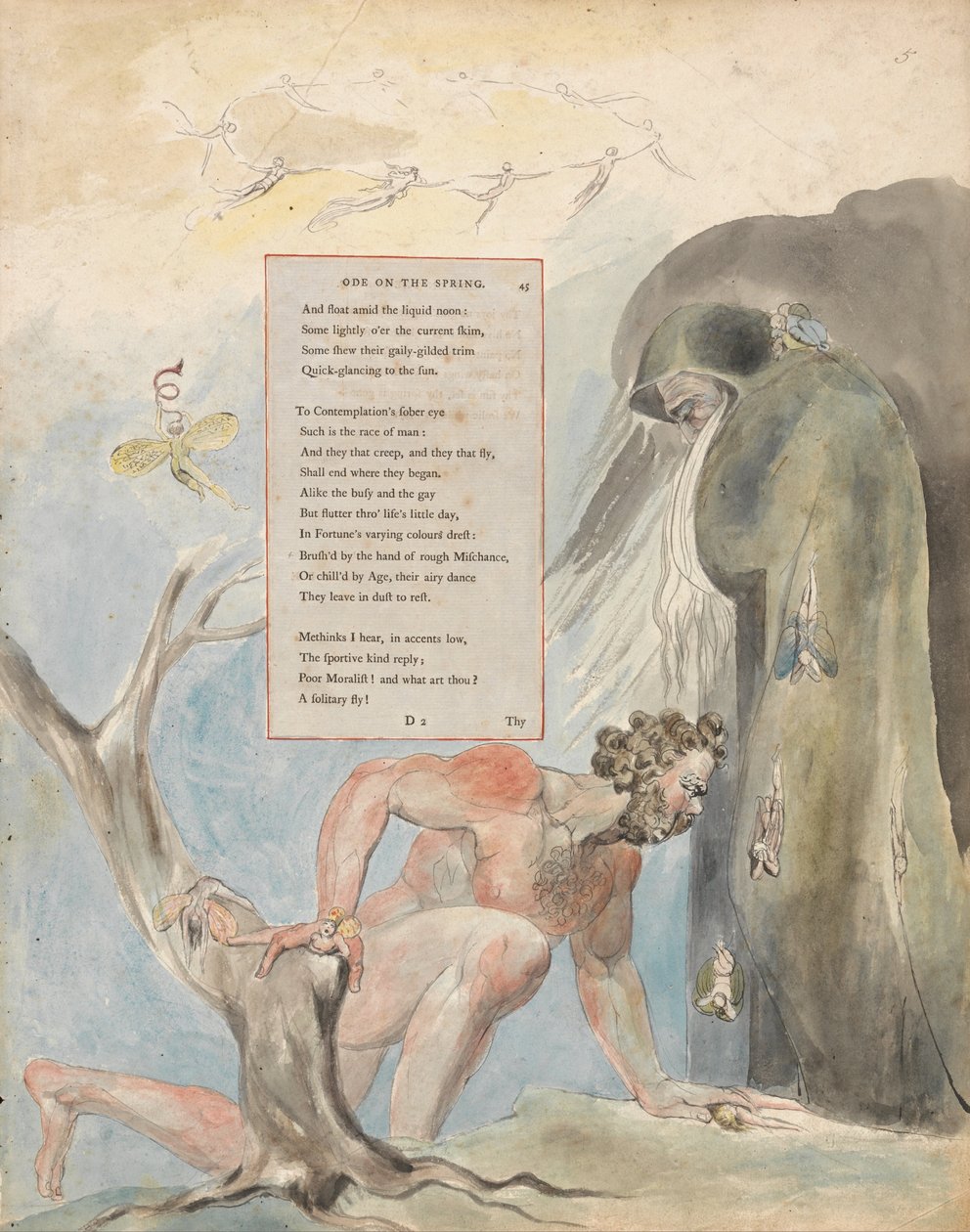 The Poems of Thomas Gray, Design 5, Ode on the Spring by William Blake