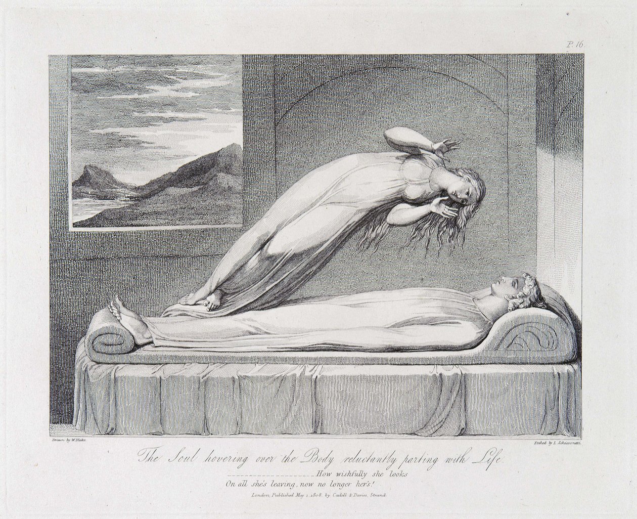 The Soul Hovering Over the Body Reluctantly Parting with Life by William Blake
