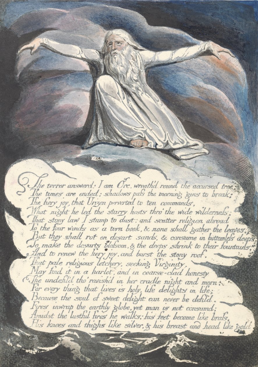 The Terror answered..., plate 10 from America: A Prophecy, 1793 by William Blake
