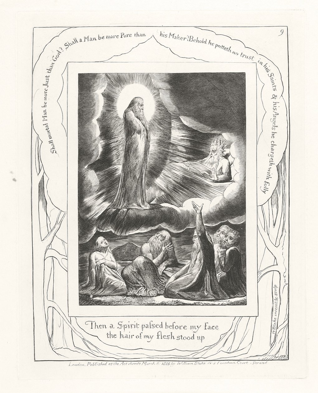 Then a Spirit Passed Before My Face, the Hair of My Flesh Stood Up by William Blake