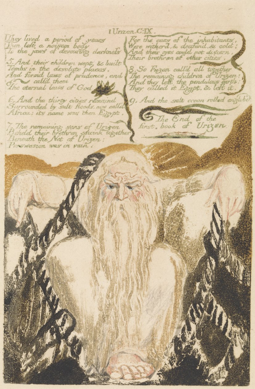 They have lived a period of years, plate 25 from The First Book of Urizen by William Blake