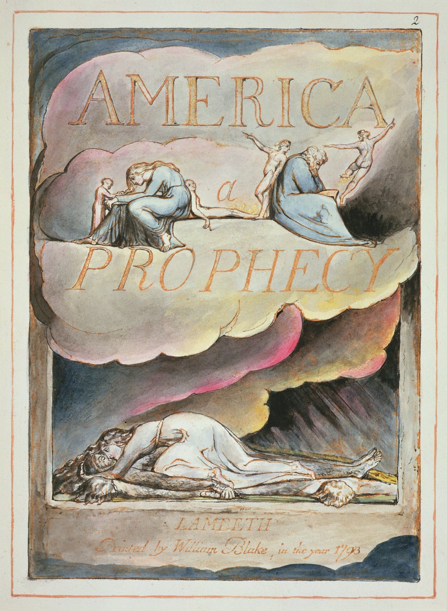 Titlepage to America, a Prophecy by William Blake
