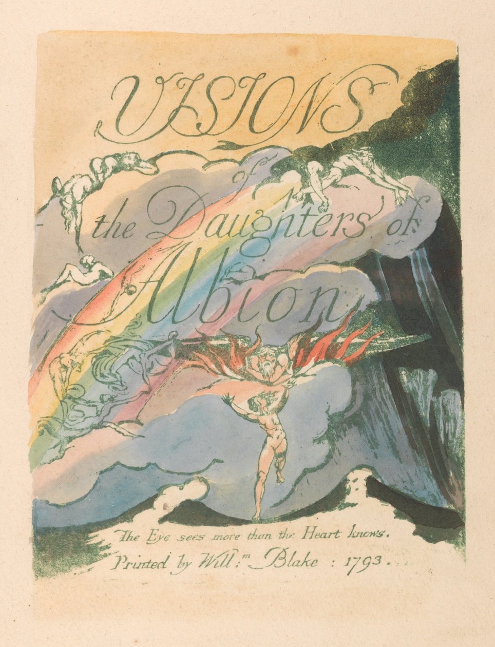 Visions of the Daughters of Albion, Plate 2, Title Page by William Blake