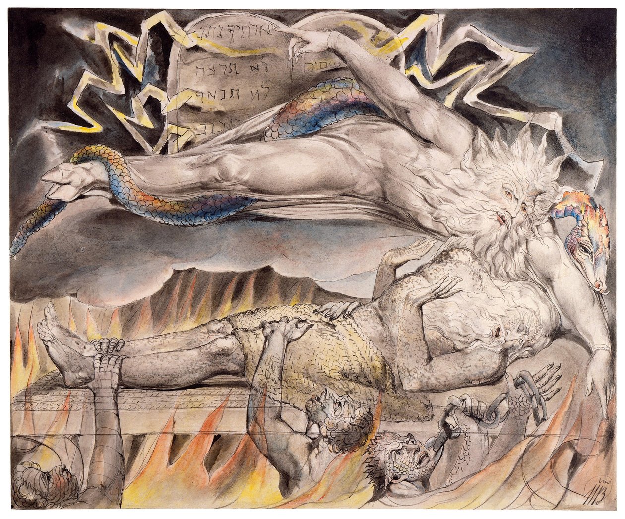 Watercolor illustration by William Blake by William Blake