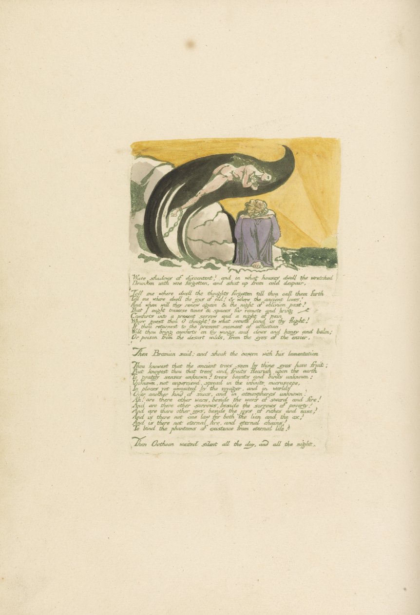 Wave shadows of discontent.., plate 7 from Visions of the Daughters of Albion by William Blake