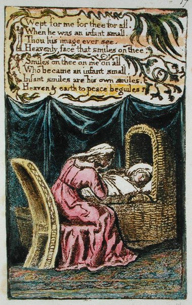 Wept for Me... illustration from Songs of Innocence and of Experience (Bentley Copy L) by William Blake
