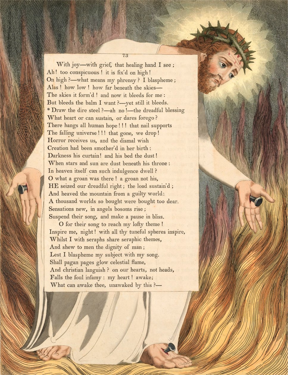 William Blake illustration to Night Thoughts (Plate 73) by William Blake
