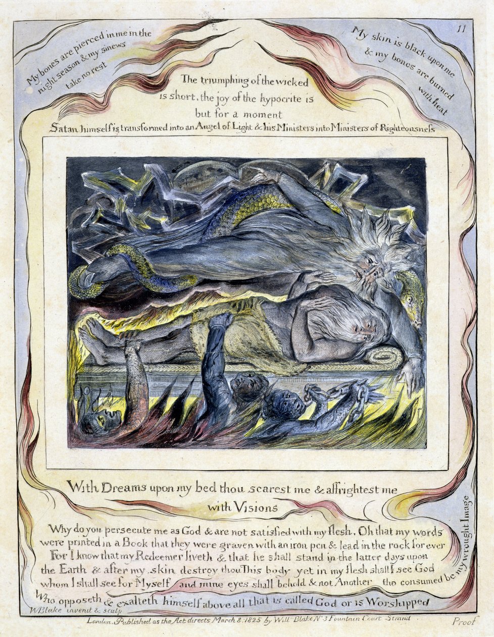Plate 11 Book of Job, 1825 by William Blake