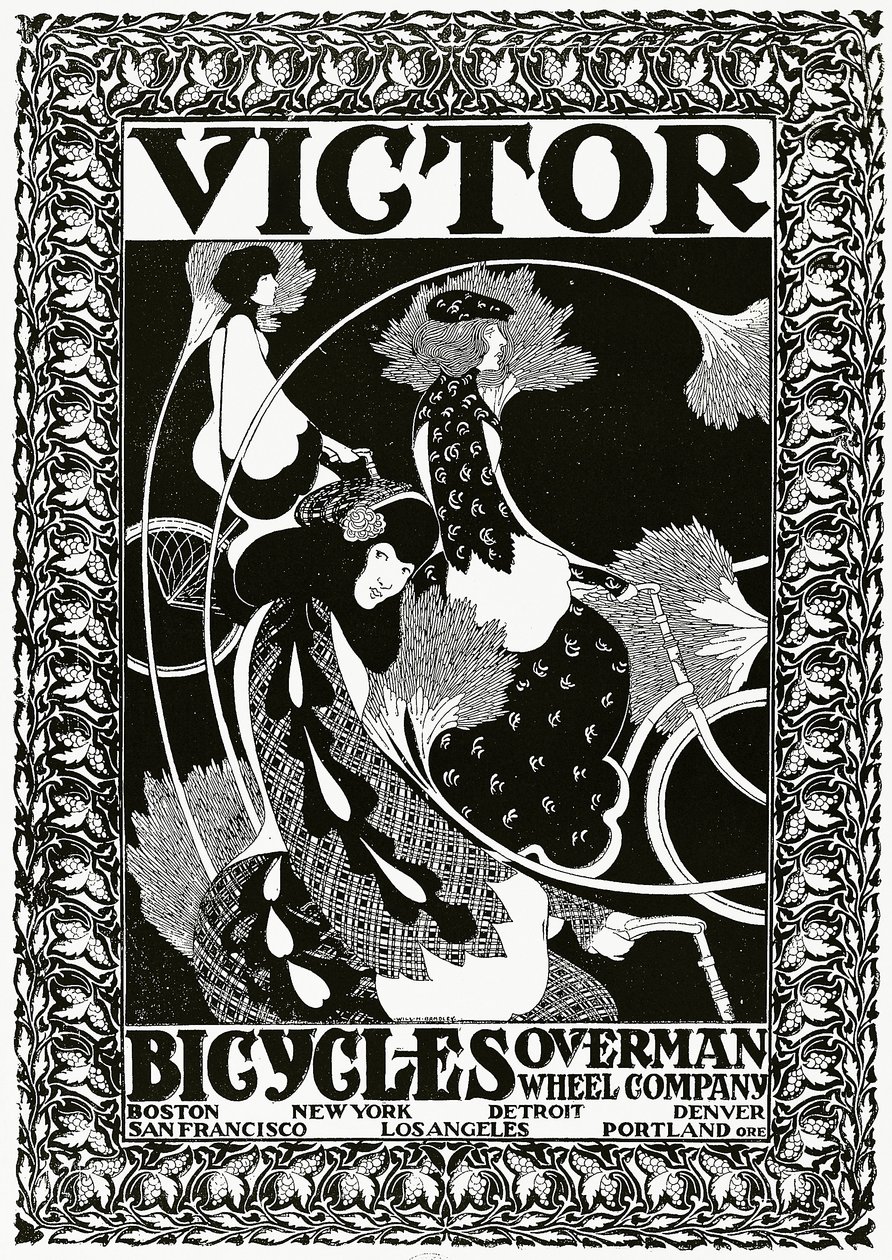Poster Advertising Victor Bicycles by William Bradley