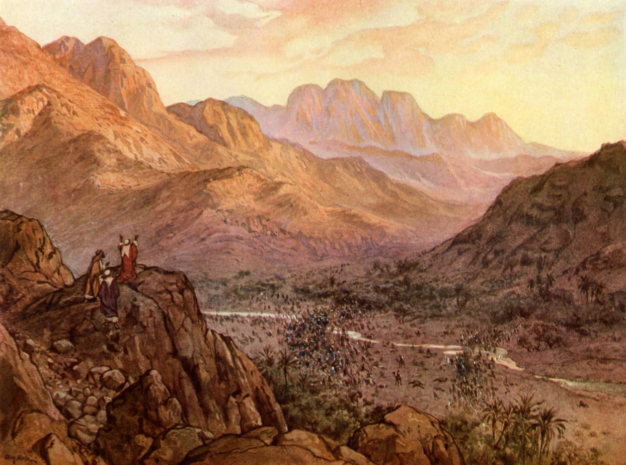 The Battle of Rephidim, Exodus - Bible by William Brassey Hole