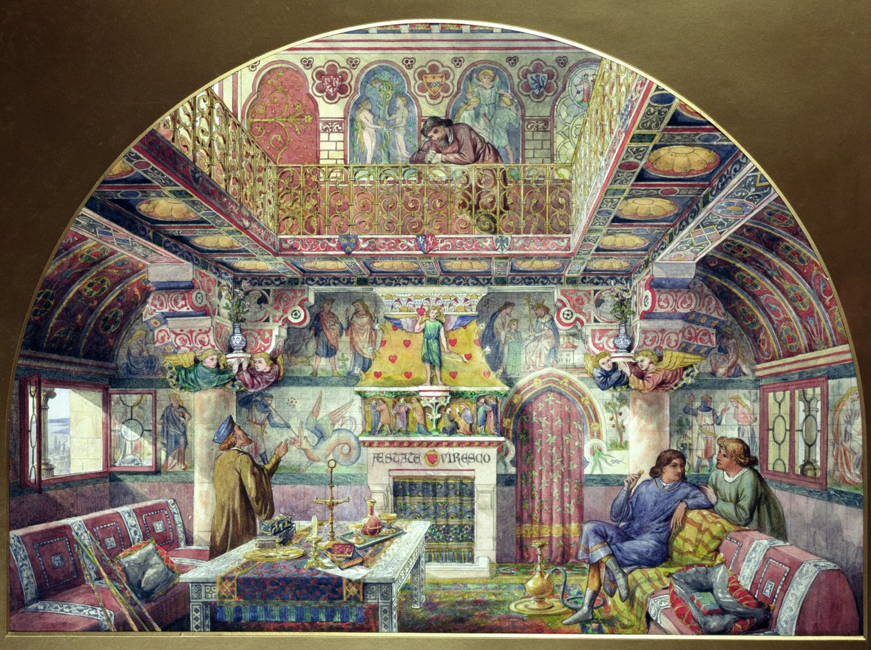 Design for the Decoration of the Summer Smoking Room at Cardiff Castle by William Burges
