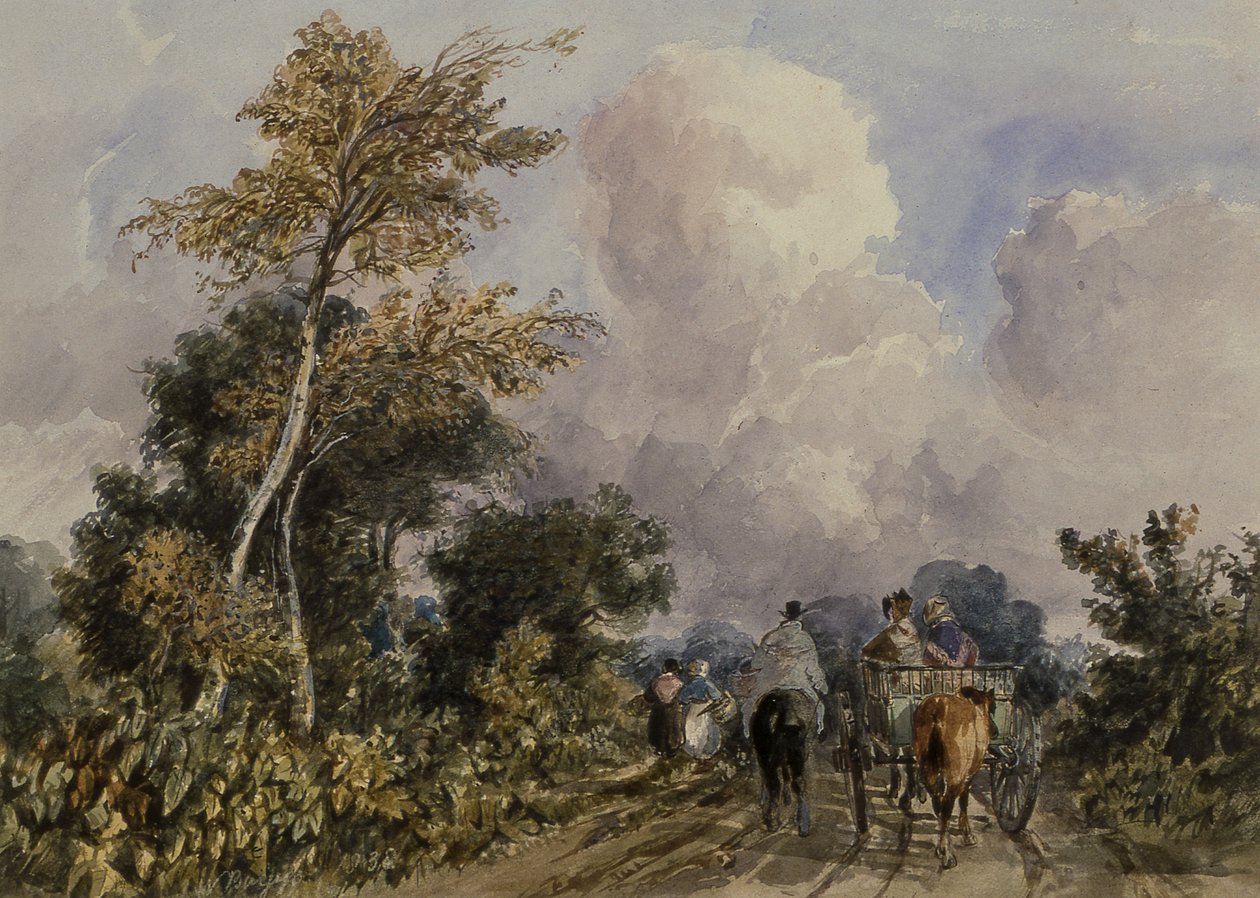 On the Deal Road, near Canterbury by Henry William Burgess